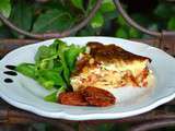 Clafoutis tomates séchées pignons parmesan