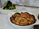 Gratin d’aubergine et tomate à la béchamel