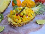 Salade de fruits et sirop vanillé