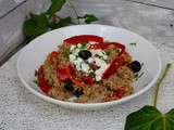 Salade de quinoa aux poivrons et feta