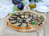 Tarte aubergine et chèvre frais