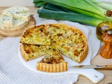 Tarte aux poireaux et à la Fourme d'Ambert