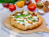 Tarte tomate, burrata et basilic