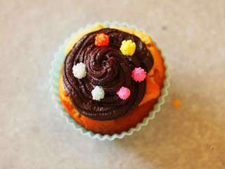 Cupcakes banane + Glaçage chocolat