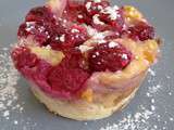 Puddings au chocolat blanc et aux framboises