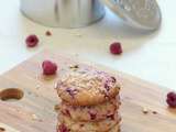 Cookies framboises, citron et amandes