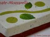 Esprit zen pour ces tomates mozzarella revisitées (mousse de mozzarella et fondant de tomates)