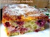 Cake framboise rhubarbe