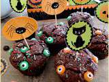 Petits cakes au chocolat pour Halloween