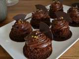 Brownies au chocolat et ganache noisettes