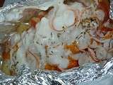 Papillote de pomme de terre surimi