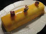 Bûche Mangue et vanille sur dacquoise à la noix de coco (thermomix ou pas)