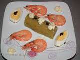 Buchette de mousse d'asperge insert surimi