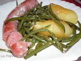 Saucisses de Toulouse, haricots verts et pommes de terre