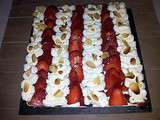 Tarte aux fraises-chantilly et amandes