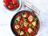 Boulettes de porc au feta en sauce tomate