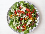 Salade de tomates au fromage de chèvre fait maison