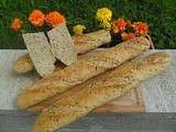 Baguettes aux céréales (levain Kayser)