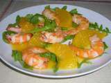 Salade de crevettes et sa sauce à l’orange épicée