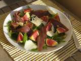 Salade de roquette aux figues et magret de canard