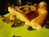 Tarte aux pommes sur fondant pistaches