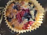 Muffins Myrtilles Framboises Aux Flocons d'Avoine