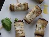 Roules d'Aubergines Emmenthal Tomate et Basilic