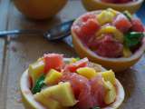 Salade de Pamplemousse à la Mangue et au Basilic