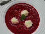 Soupe de Framboises et Boulettes de Ricotta à l'Amande