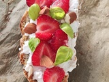 Tartine Chèvre Fraise Basilic