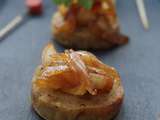 Toast de Boudin Blanc au Confit d'Oignon