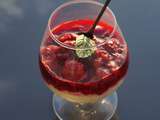 Verrine de Framboises sur Lit de Faisselle