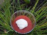 Verrine De Gaspacho de Tomates et Quenelle à l'Ail