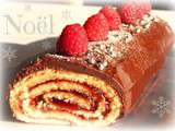 Bûche framboises - chocolat