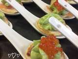 Bouchées blinis avocat saumon