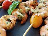 Brochettes de crevettes