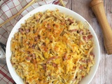 Gratin de macaroni bacon et cheddar