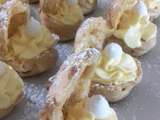 Mini choux à la mousse de curd aux clémentines