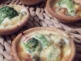 Mini tartelettes brocolis roquefort