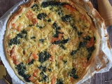 Quiche sans lactose épinards truite fumée