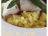 Risotto au safran corvina Rex et asperges vertes