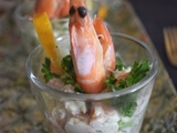 Verrines avocat crevettes