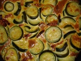 Flan de courgettes aux lardons et piment d’Espelette