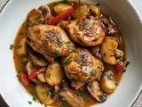 Poulet Moutarde et Champignons Délicieuse