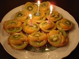 Tartelettes d ‘anniversaire aux kiwis et clémentines