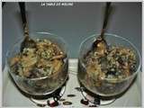 Verrine de champignons et escargots a la creme