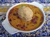 Gratin de mangue et orange et sa glace au pain d'épices