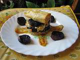 Mille feuilles de boudin, chou chinois et  feuilleté léger de pomme verte