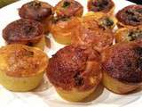 Mini quiche aux escargots, sans gluten, sans beurre, sans sucre, sans levure avec oeufs