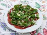 Salade de roquette bresaola et parmesan